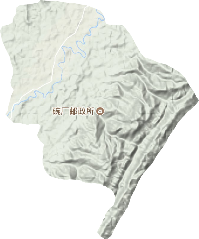 万家镇地形地图