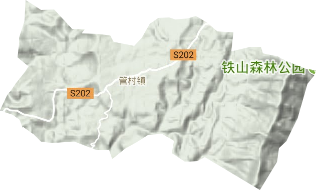 管村镇地形地图