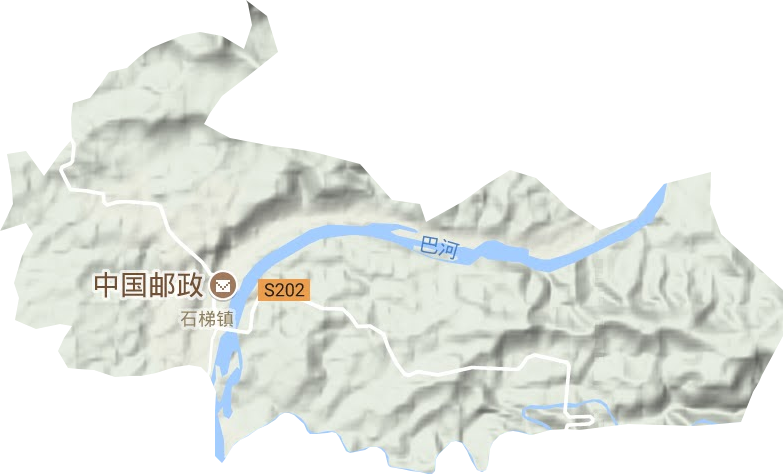 石梯镇地形地图