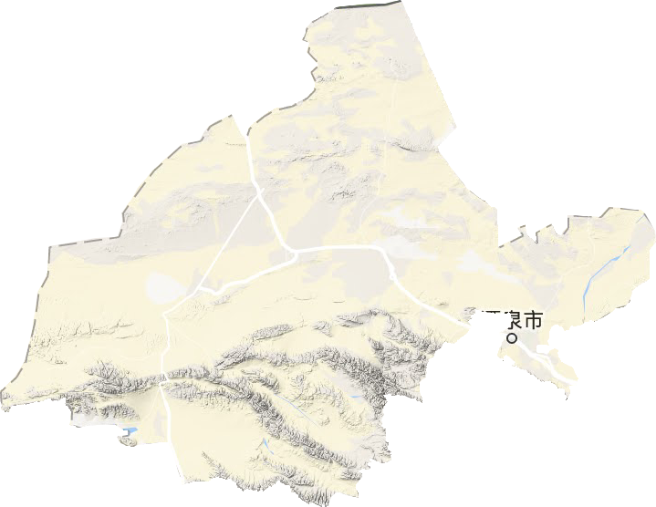 酒泉市地形地图