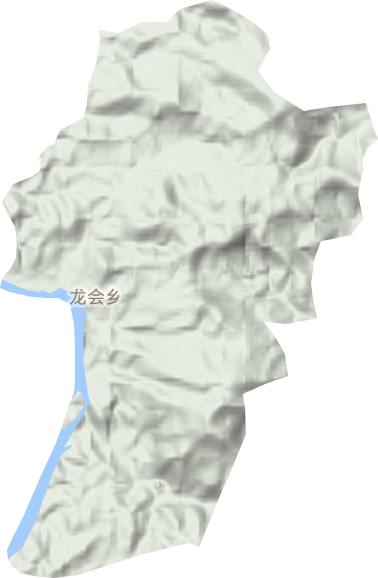 龙会乡地形地图