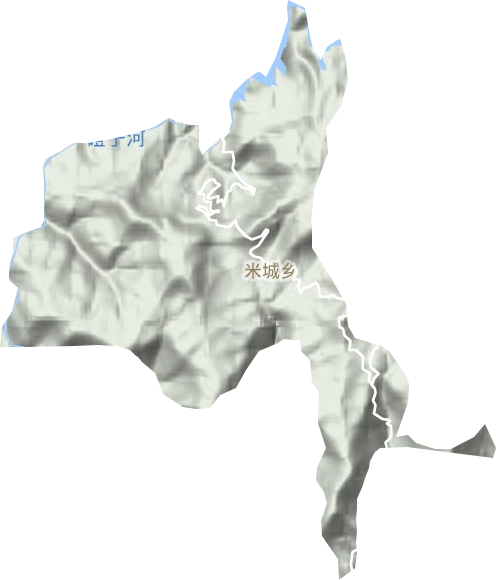 米城乡地形地图