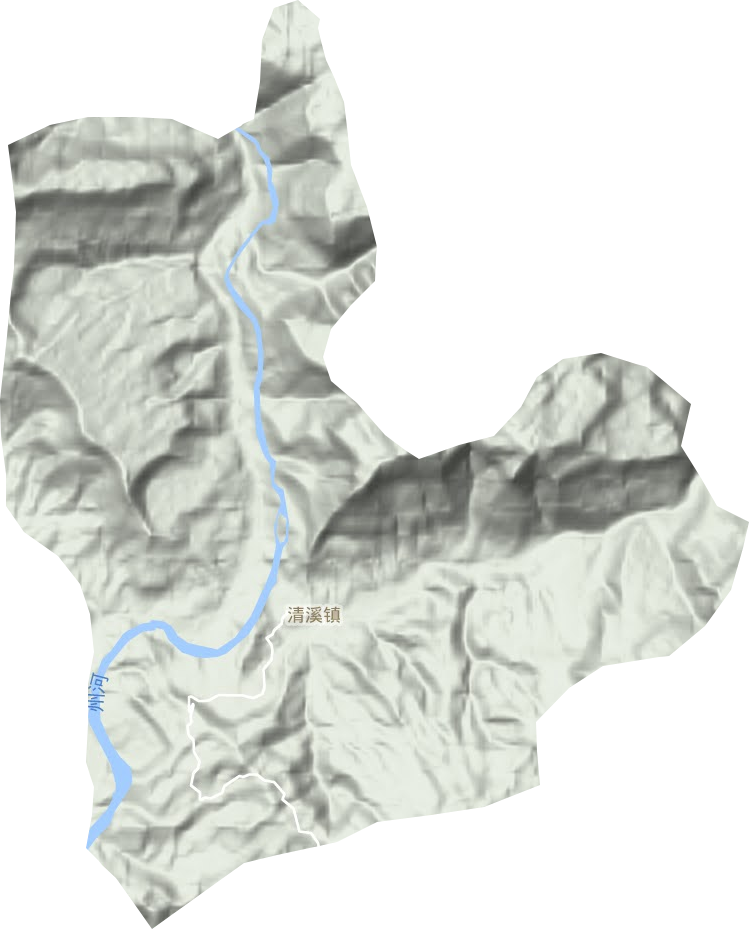 清溪镇地形地图