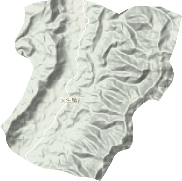 天生镇地形地图