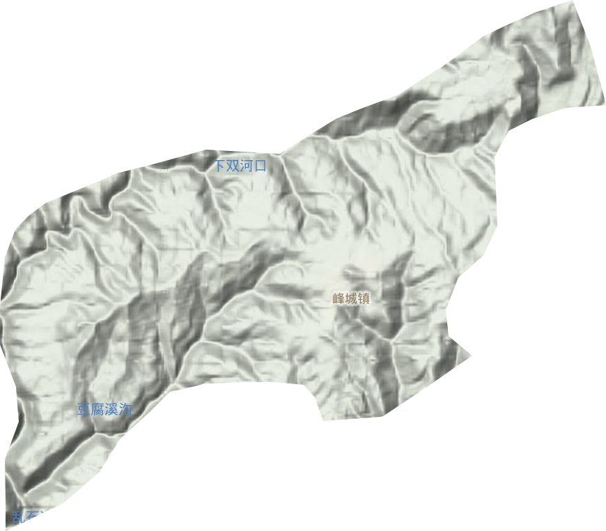 峰城镇地形地图