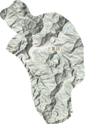 土黄镇地形地图