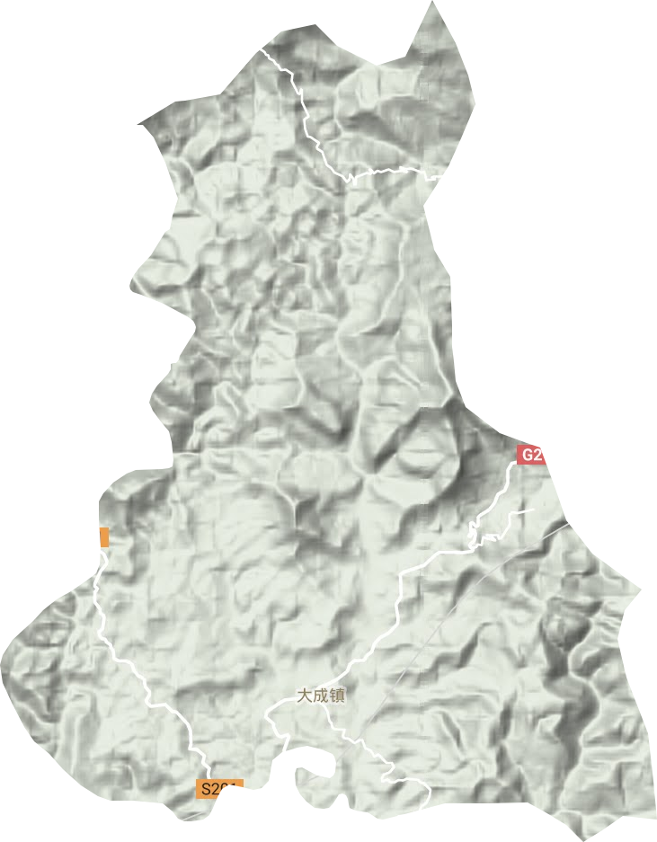 大成镇地形地图