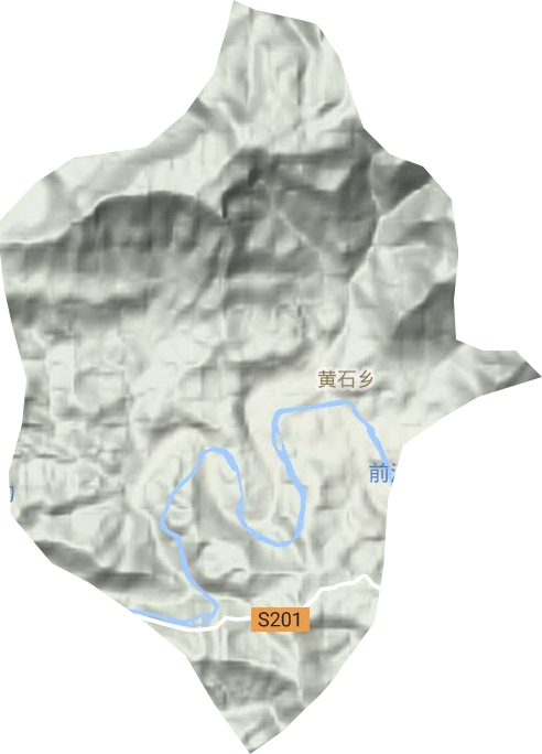 黄石乡地形地图