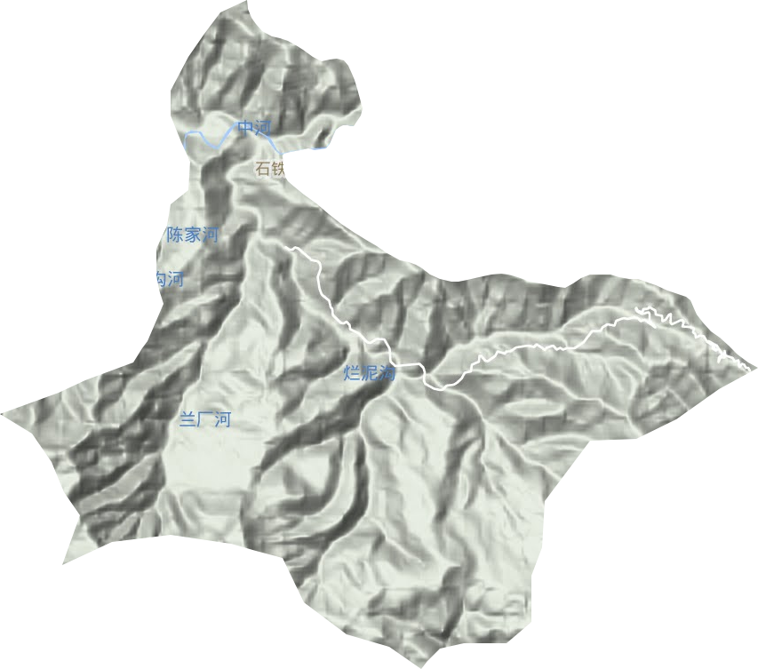 石铁乡地形地图