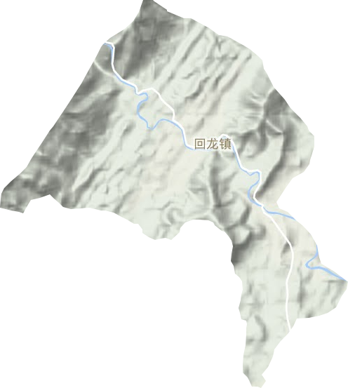 回龙镇地形地图