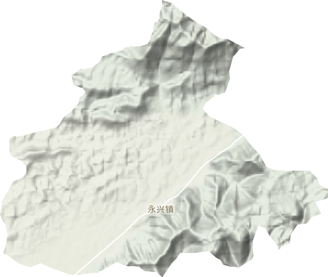 永兴镇地形地图