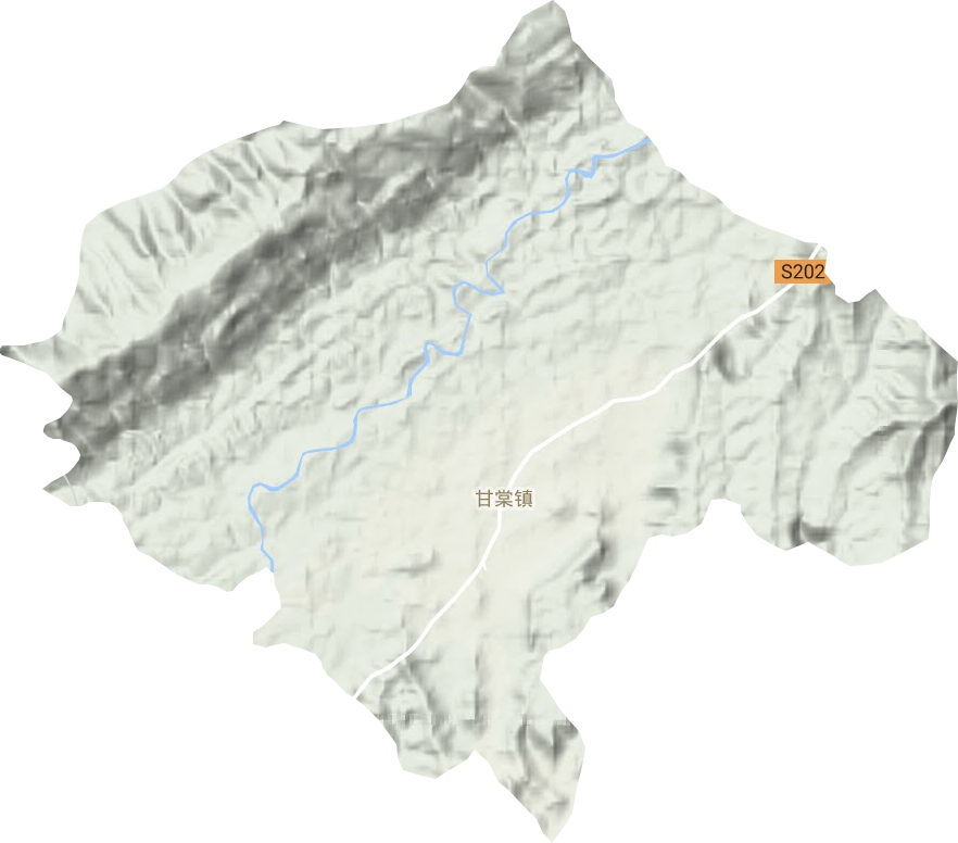 甘棠镇地形地图