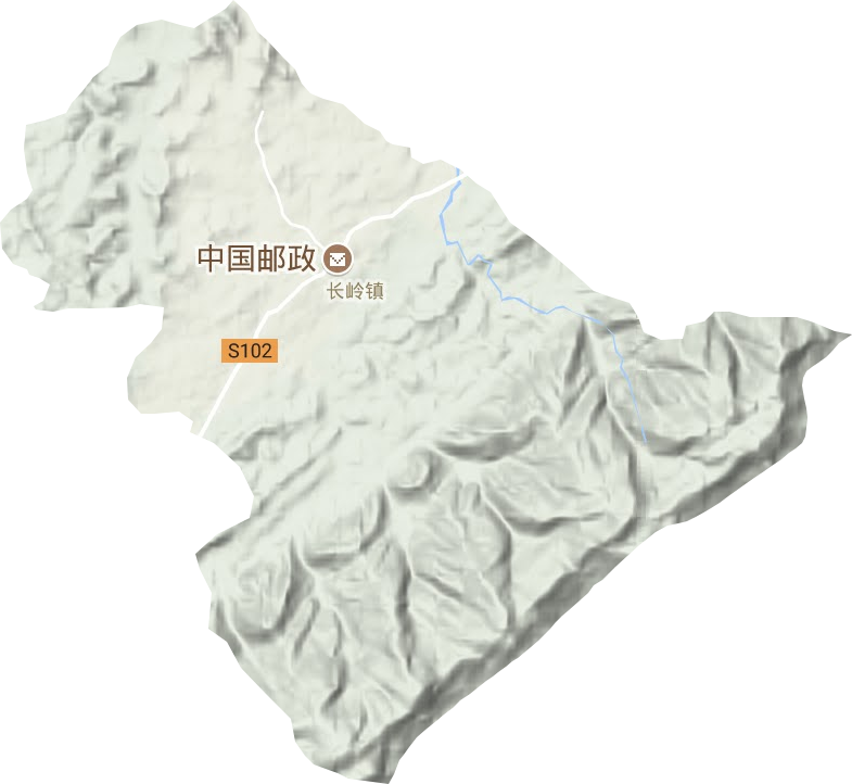 长岭镇地形地图