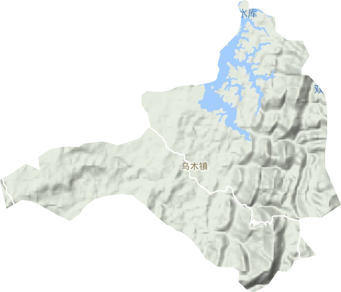 乌木镇地形地图