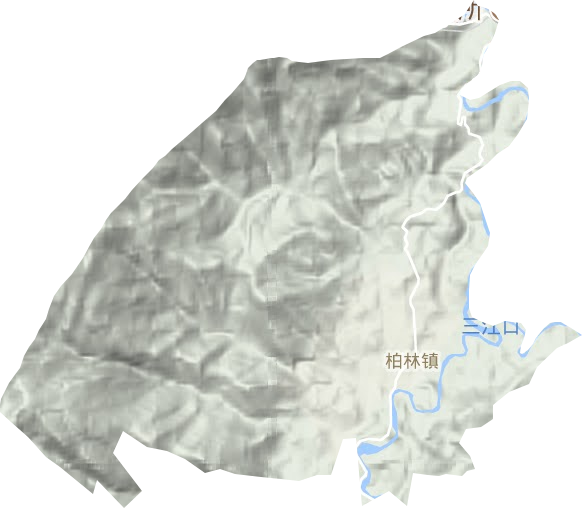 柏林镇地形地图
