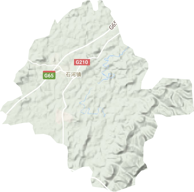 石河镇地形地图