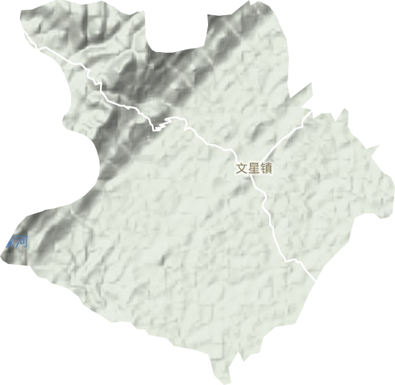 文星镇地形地图