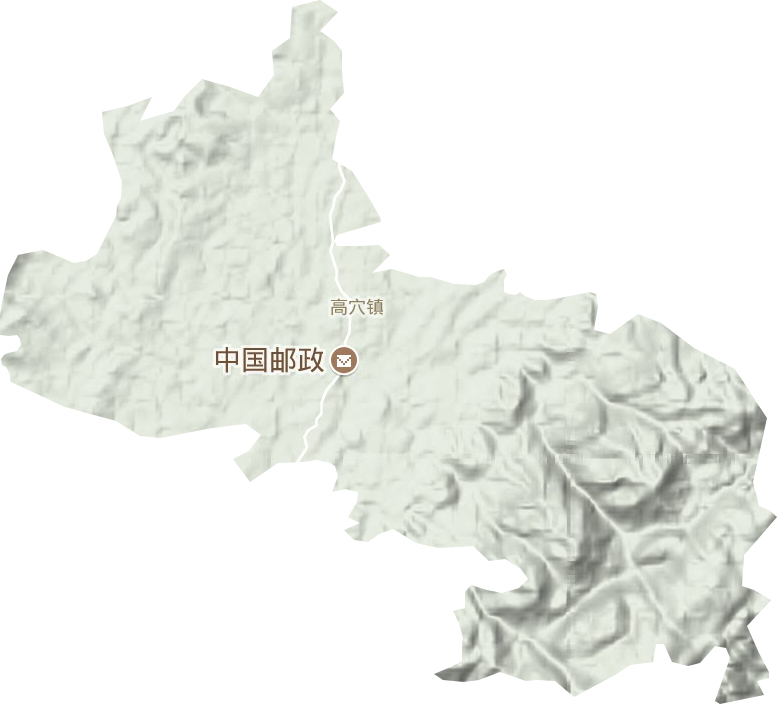 高穴镇地形地图