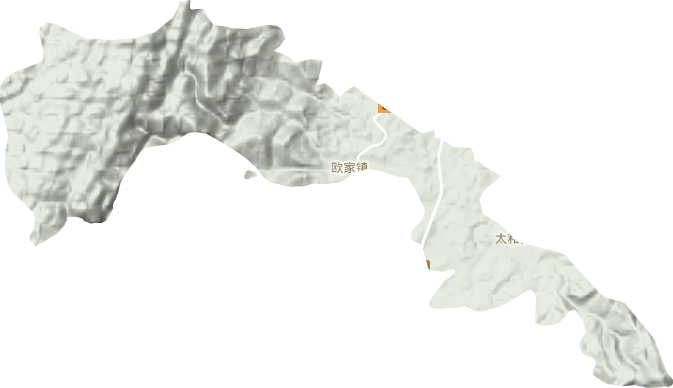 欧家镇地形地图