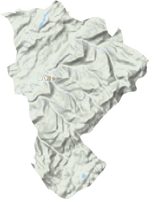 八渡乡地形地图