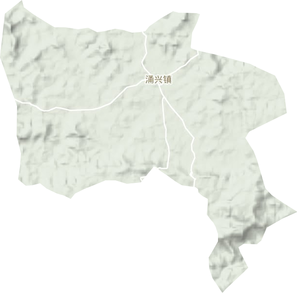 涌兴镇地形地图