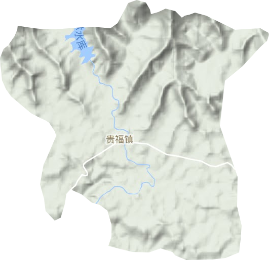 贵福镇地形地图