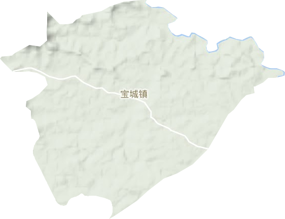 宝城镇地形地图