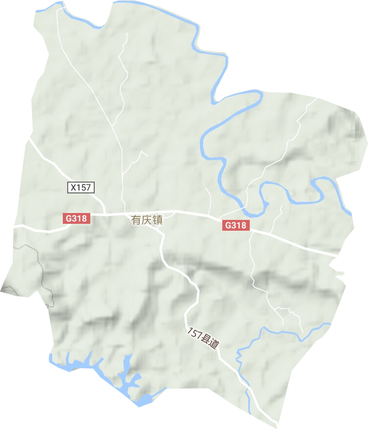 有庆镇地形地图