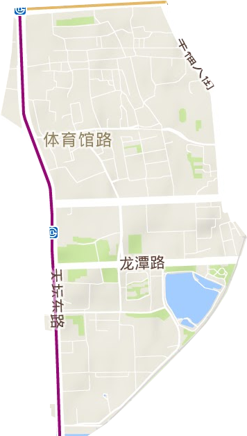 体育馆路街道地形地图