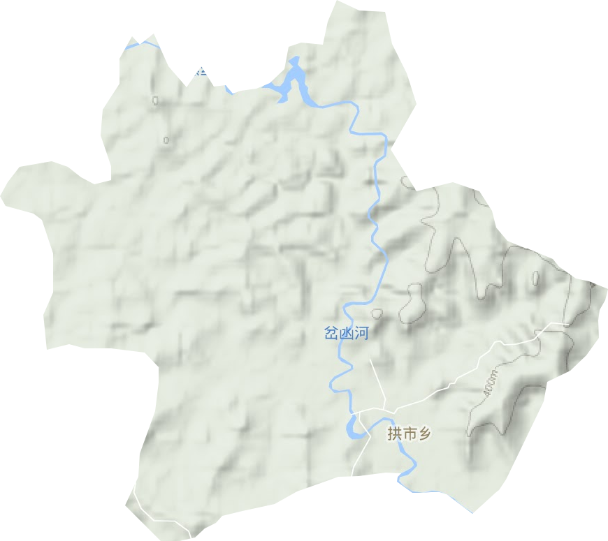 拱市乡地形地图