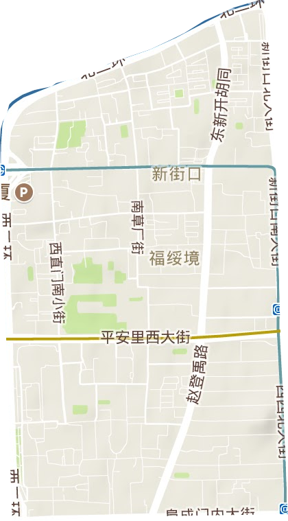 新街口街道地形地图