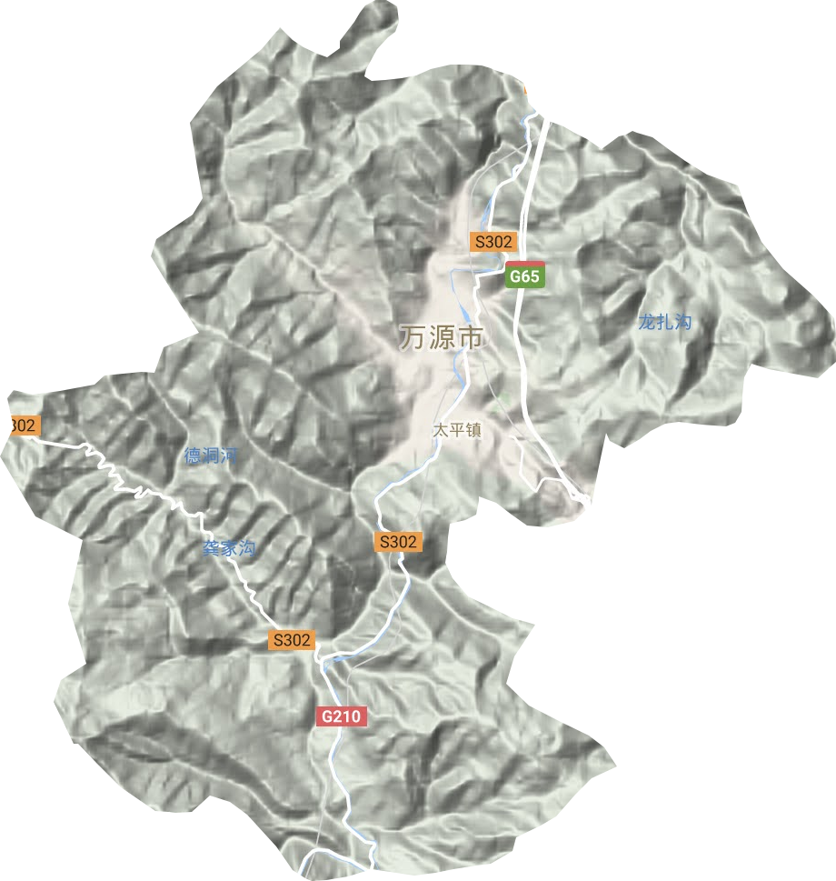 太平镇地形地图