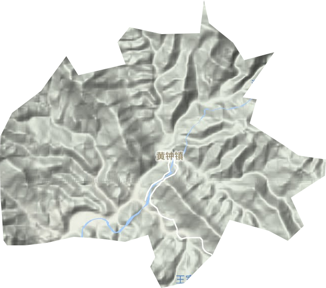 黄钟镇地形地图