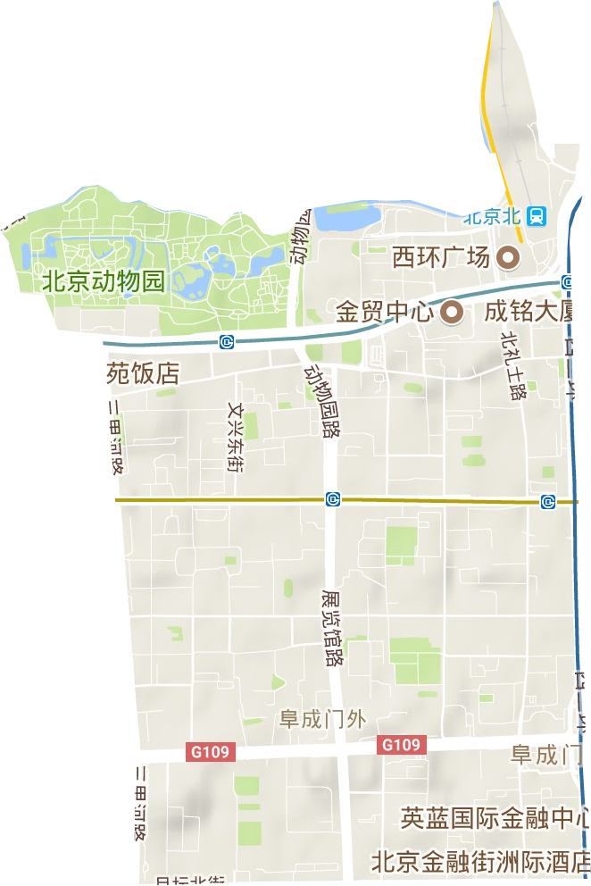 展览路街道地形地图