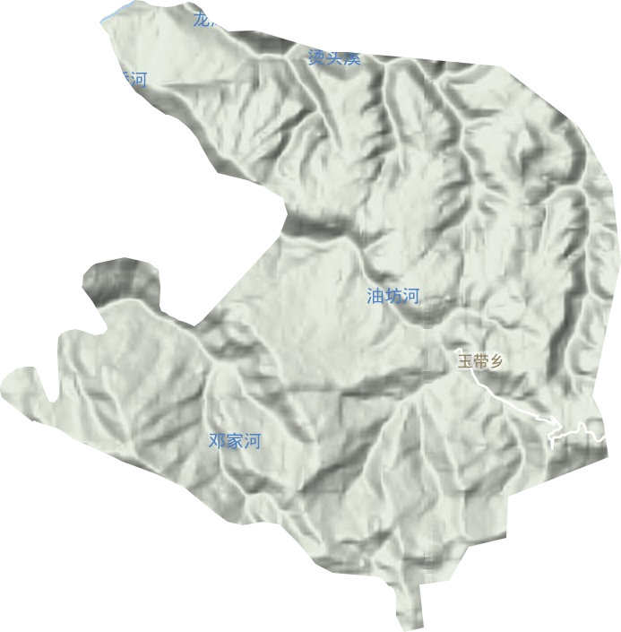 玉带乡地形地图