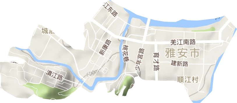 东城街道地形地图