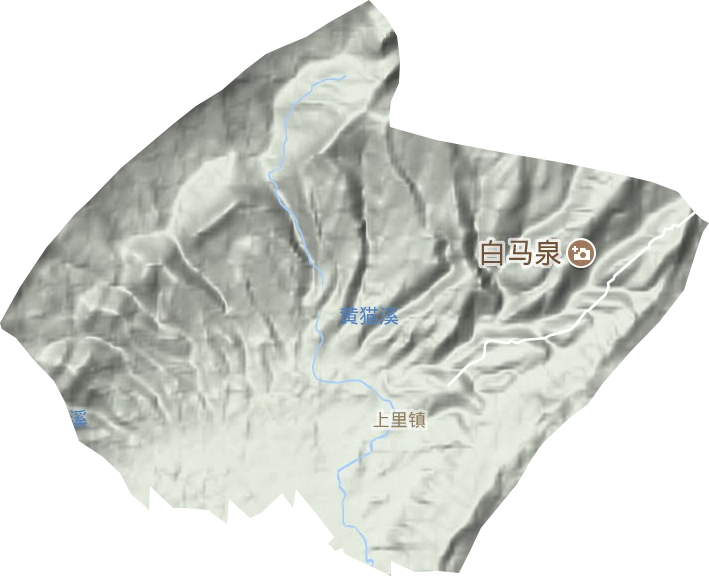 上里镇地形地图