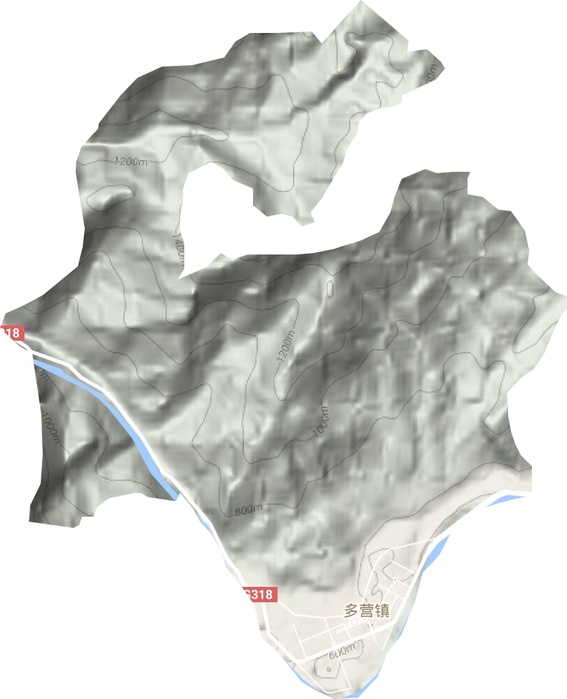 多营镇地形地图