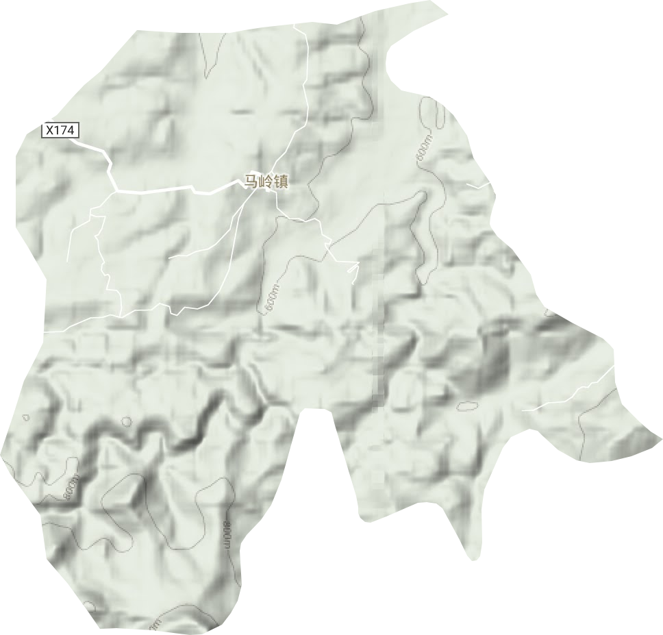 马岭镇地形地图