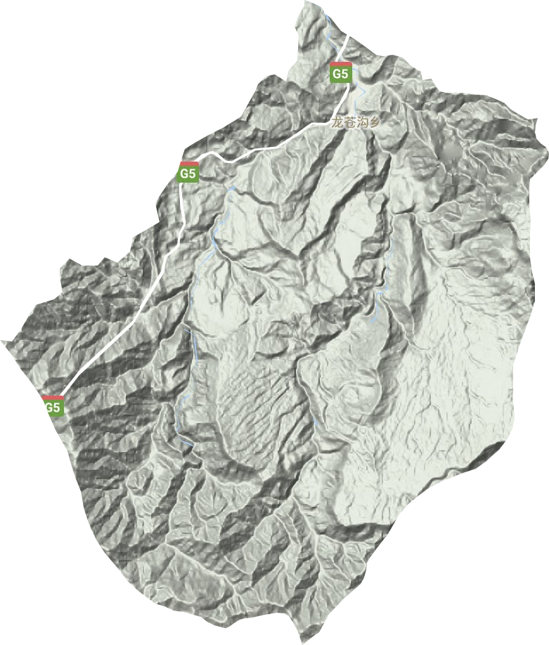 龙苍沟镇地形地图