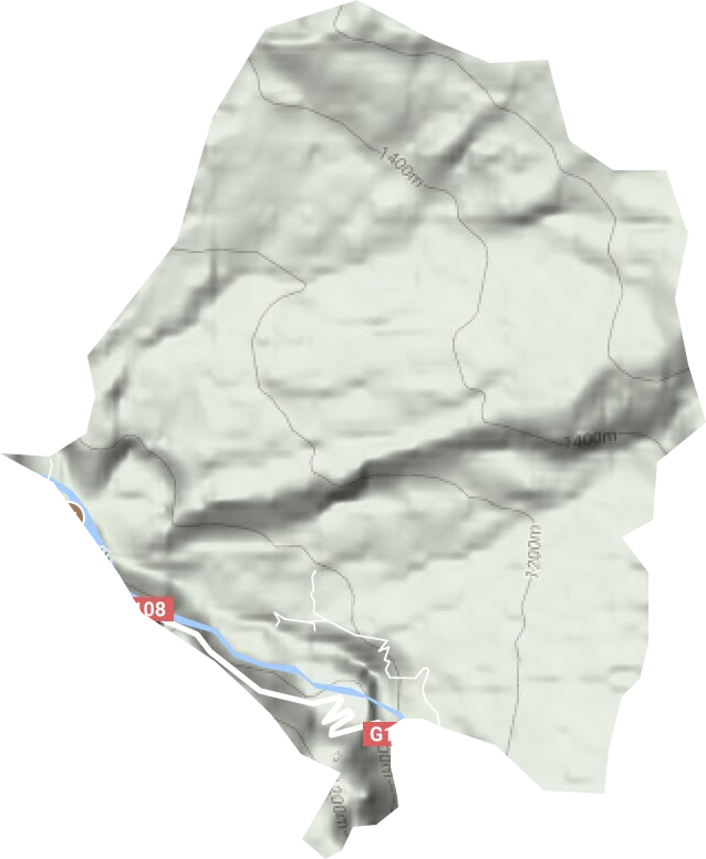 民建彝族乡地形地图