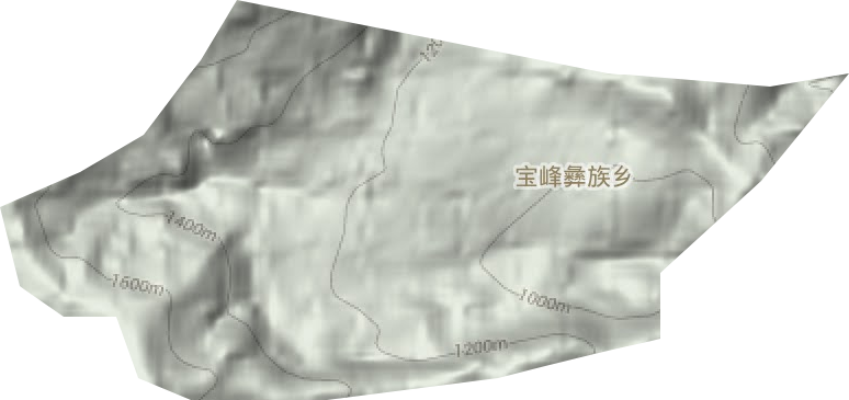 宝峰彝族乡地形地图