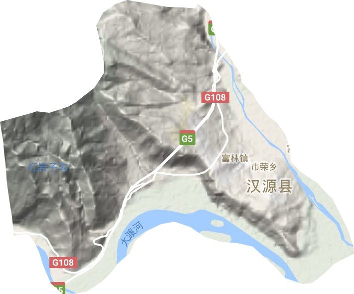 富林镇地形地图