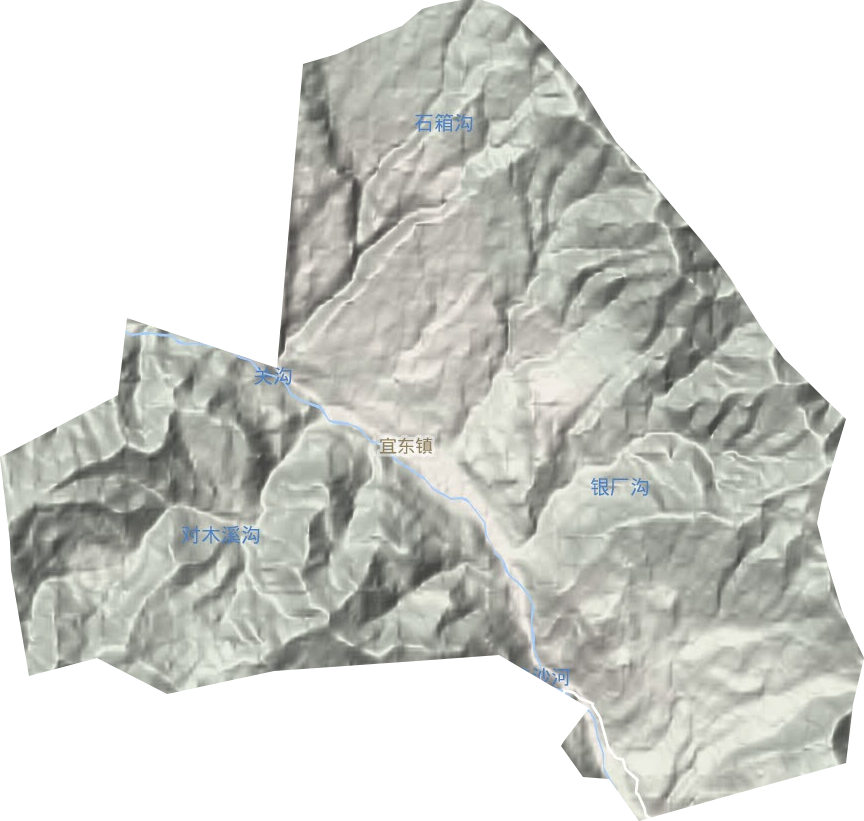 宜东镇地形地图