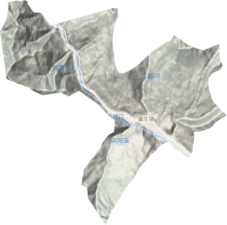 富庄镇地形地图