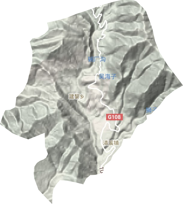 清溪镇地形地图