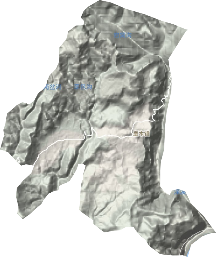 皇木镇地形地图