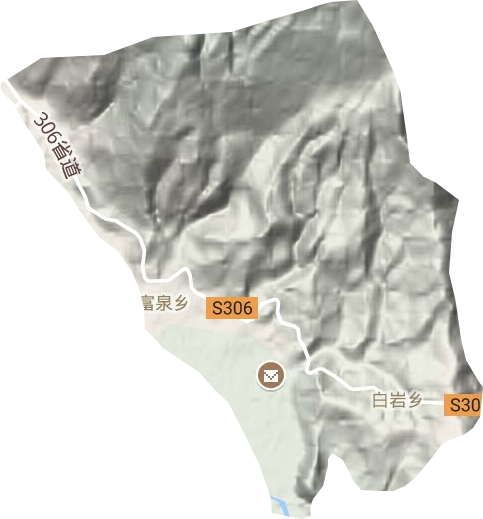 富泉镇地形地图