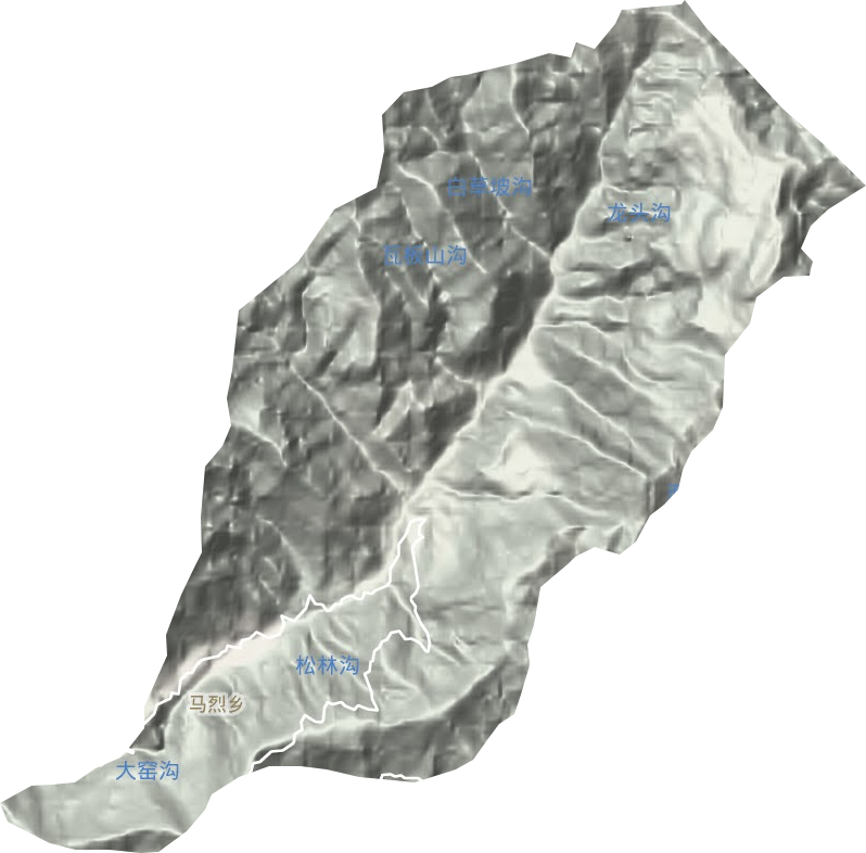 马烈乡地形地图