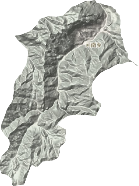 河南乡地形地图